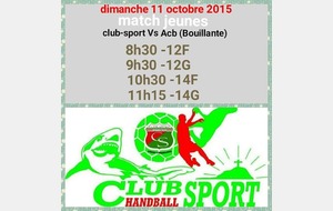 Match Journée 3 Club Sport/ACB (-12F)  