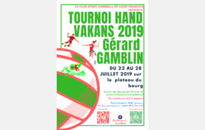 TOURNOI hand VAKANS 2019 Gérard GAMBLIN